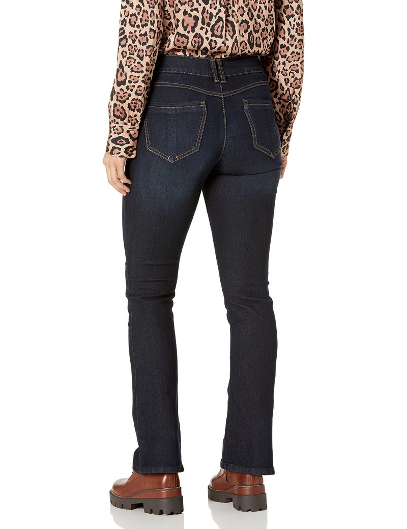 Democracy womens Petite "Ab"solution Itty Bitty Boot Jeans, Indigo, 12 Petite US - Image 2
